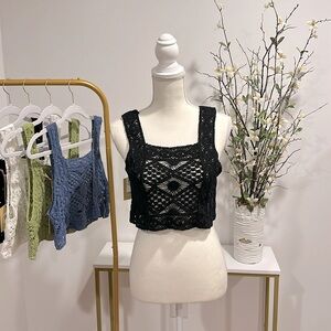 NWT Crop Crochet Tank